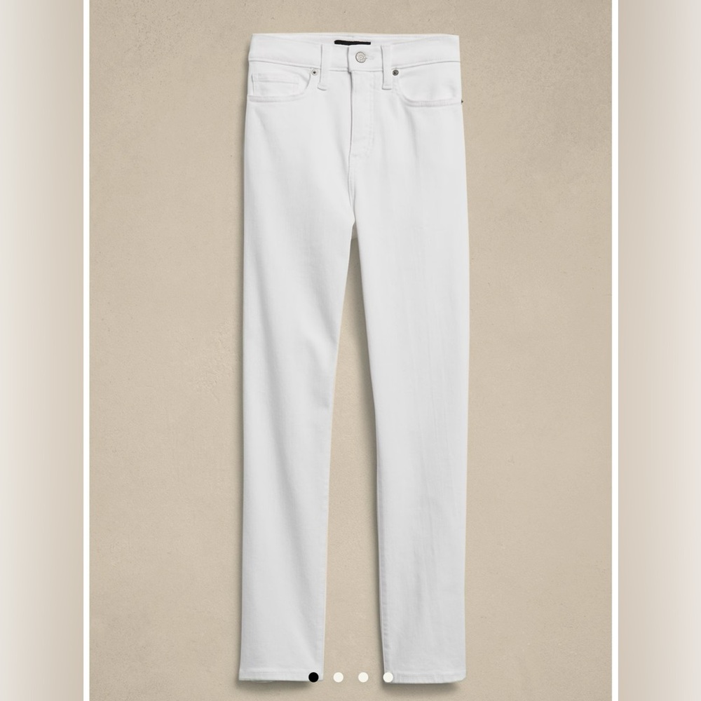 Banana Republic White Women's Ultra High-Rise Slim Jeans, Size 10
